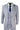 Mens 3 Piece Check Suit Tweed Light Blue Tailored Fit Wedding Peaky Classic