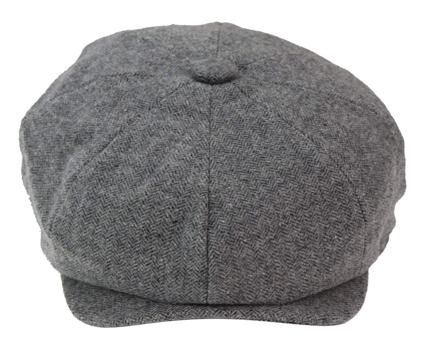 Mens 8 Panel Newsboy Cap - Cavani Martez - Dark Grey