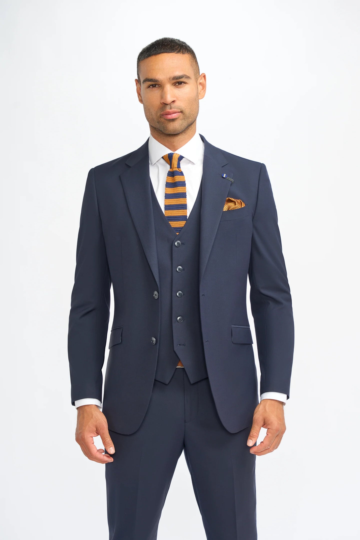 Malibu - Men's Navy 3 Piece Tailored Fit Suit