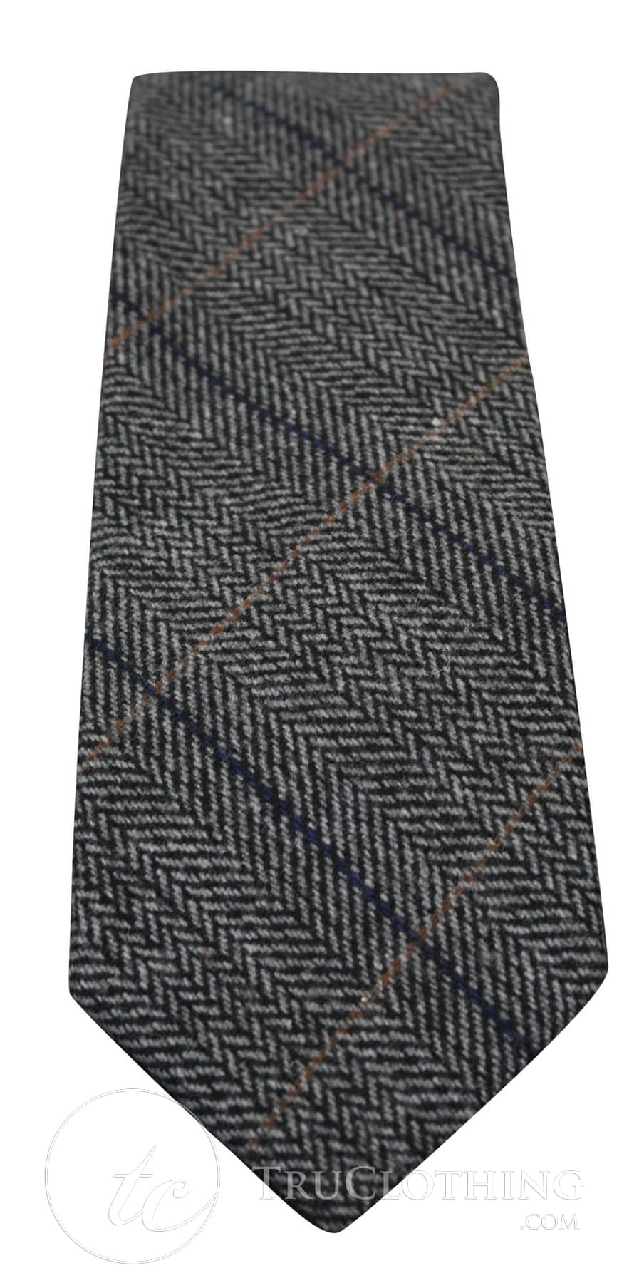 Marc Darcy Mens Tweed Herringbone Textured Marc Darcy Ties Classic Vintage Retro DX7