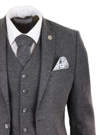 Mens Grey Wool Suit