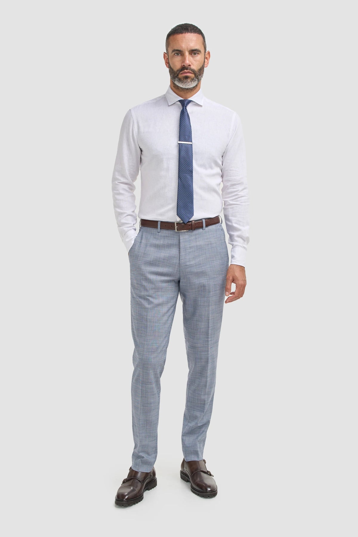 Blau karierte Vintage-Hose für Herren - Cavani Miles