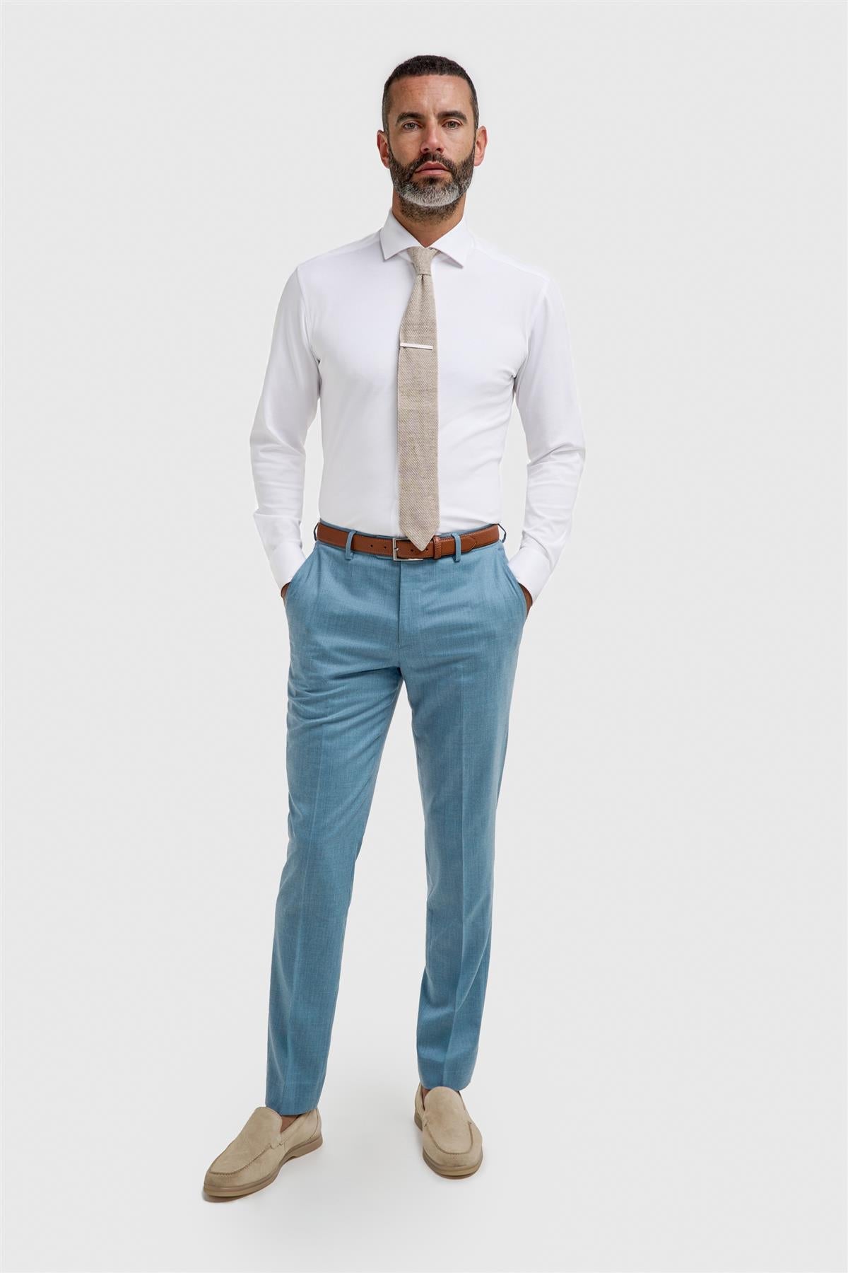 James - Marineblaue Herren-Anzughose aus Wolle