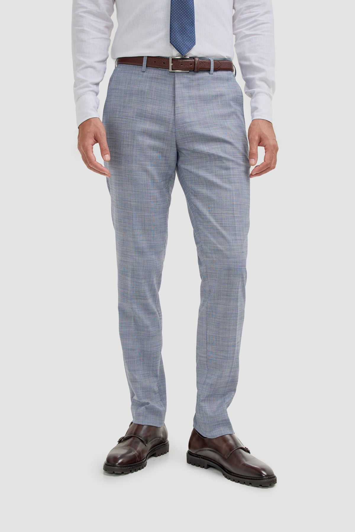 Camden - Herrenhose mit blauem Karomuster