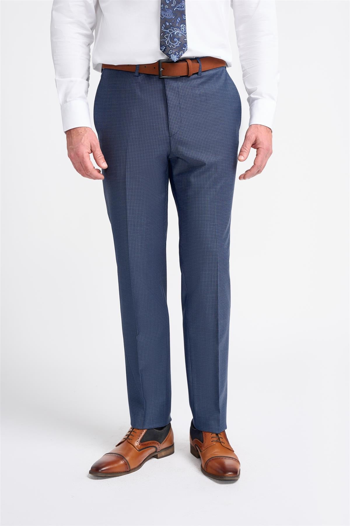 Bond – Marineblaue Karohose für Herren