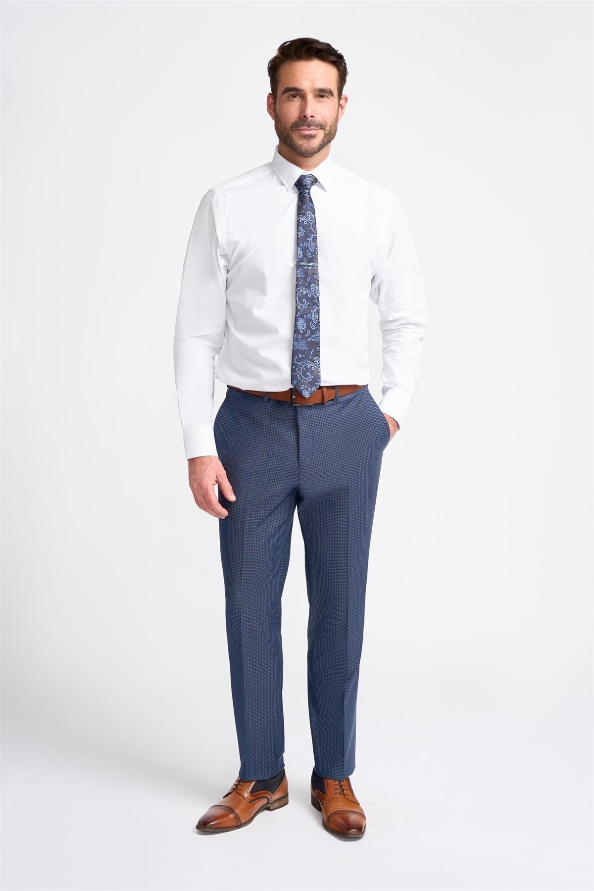 Bond – Marineblaue Karohose für Herren