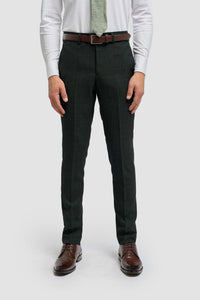 Caridi - Olivgrüne Tweedhose für Herren