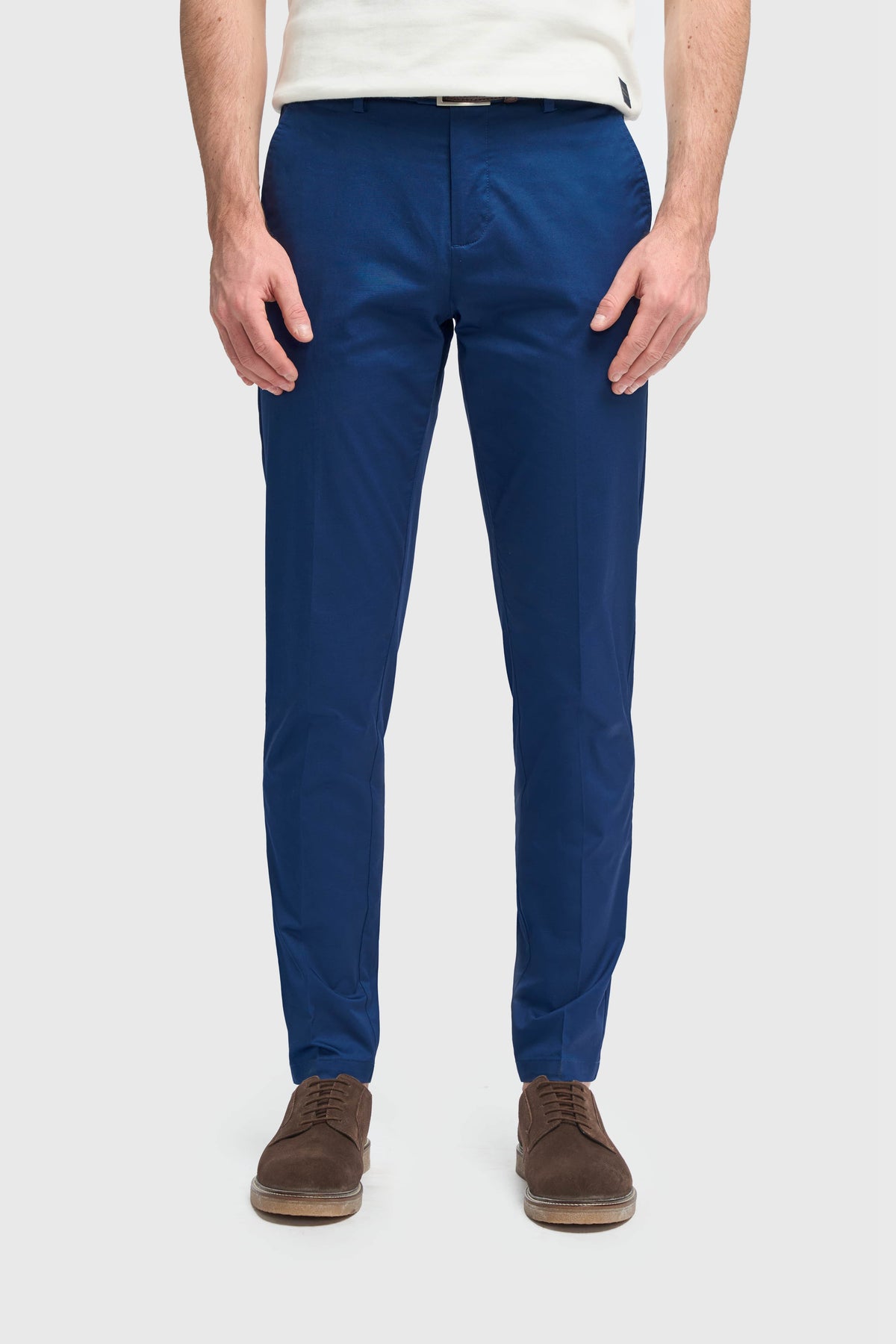 Mario - Herren Sommer Blaue Elegante Hose