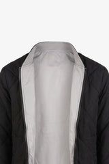 Schwarze und beige, wendbare Bomberjacke für Herren, leichte Steppjacke, 2-in-1