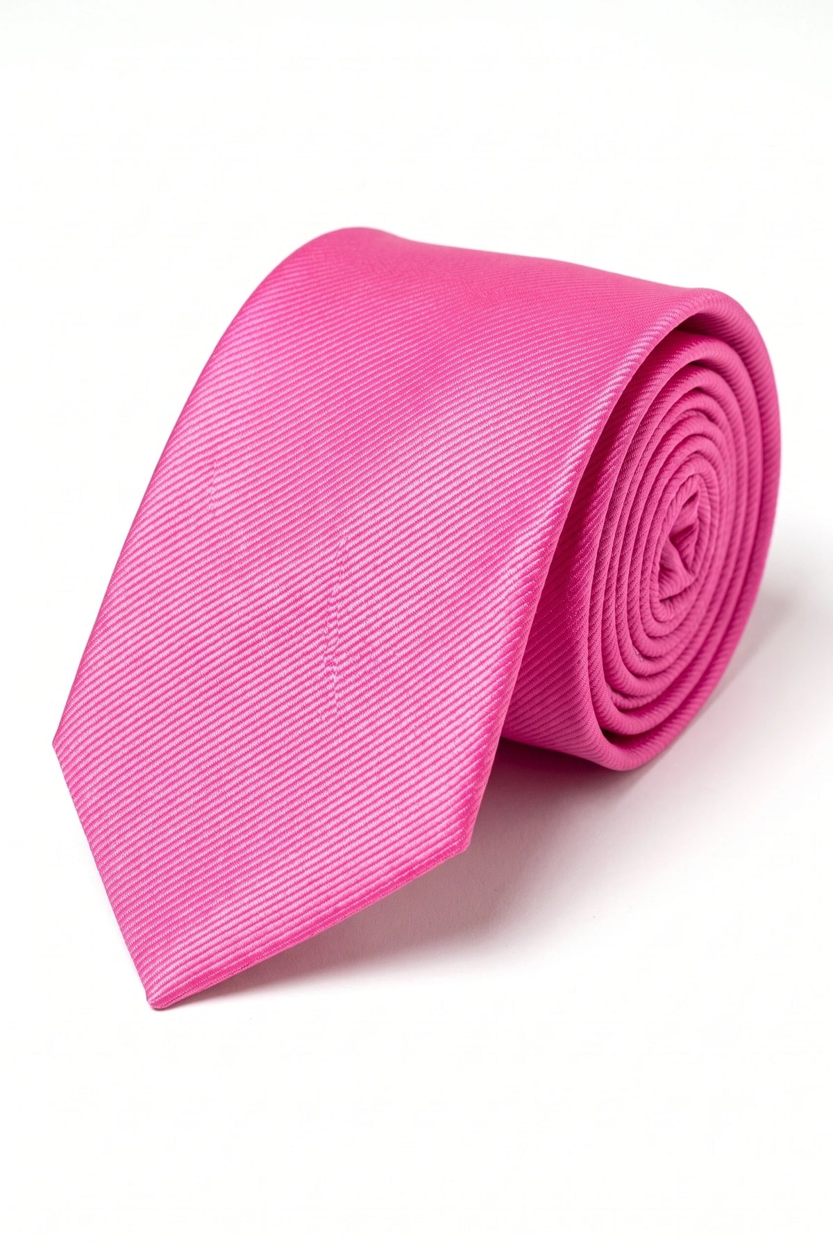 Herrenkrawatte, schmal geschnitten, einfarbig, rosa