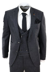 Dark Grey Tweed 3 Piece Suit