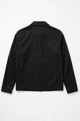 Schwarze, wasserdichte Harrington-Jacke für Herren mit Kragen