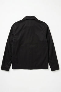 Schwarze, wasserdichte Harrington-Jacke für Herren mit Kragen