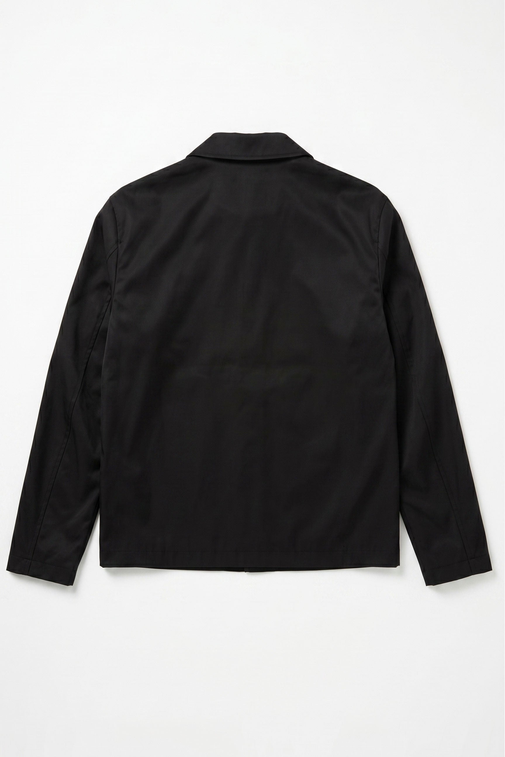 Schwarze, wasserdichte Harrington-Jacke für Herren mit Kragen