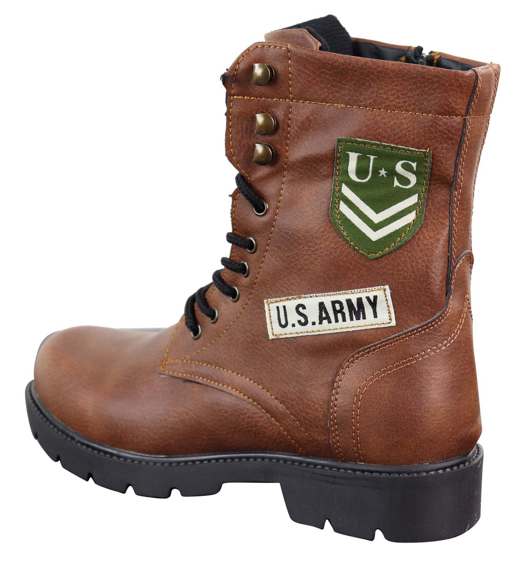 Mens U.S. Army Style Ankle Boots