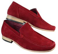 Patron 5588 Mens Smart Casual Slip On Square Suede Shoes Italian