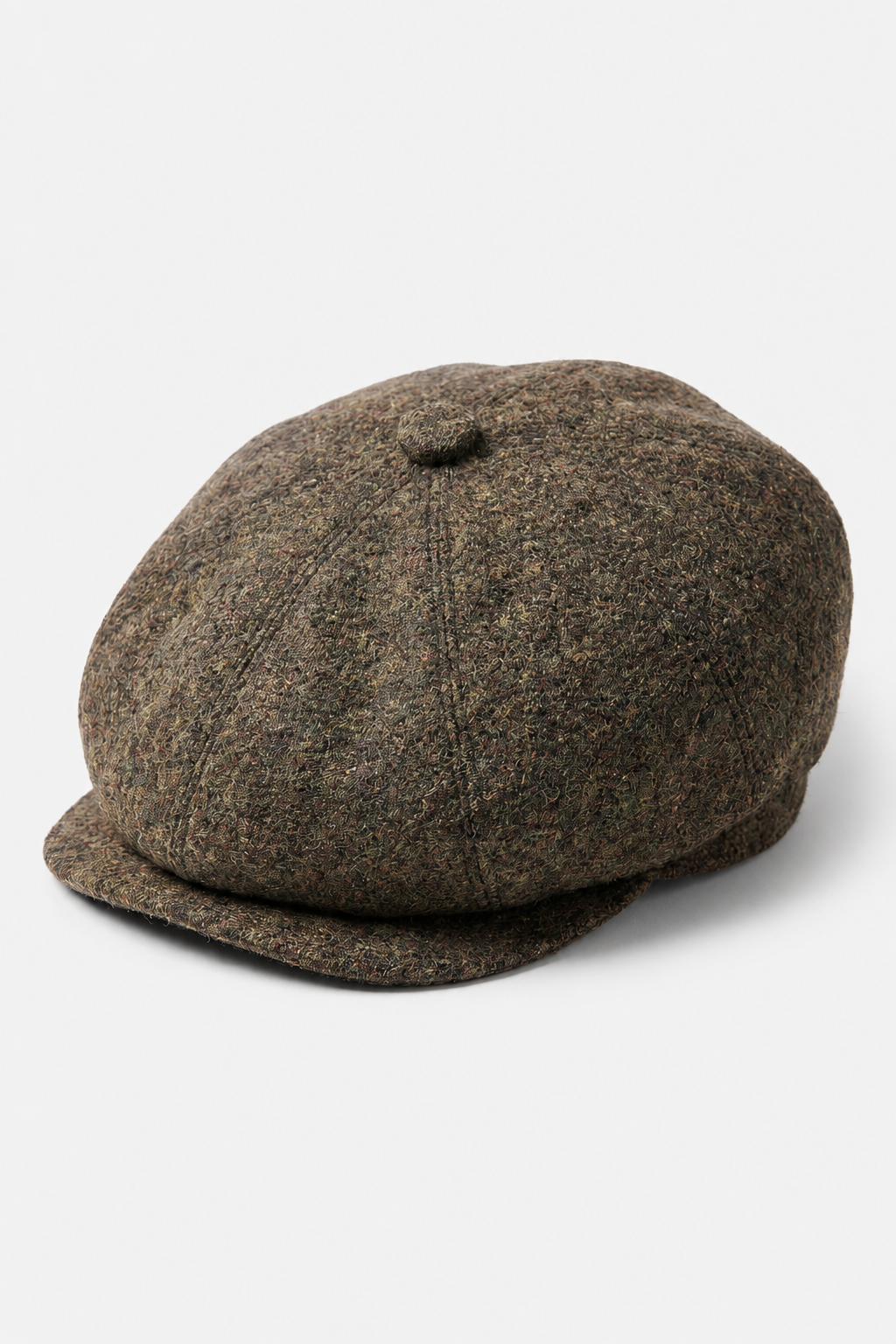 Braune 8-Panel-Kappe mit Rasierklinge