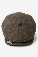 Braune 8-Panel-Kappe mit Rasierklinge