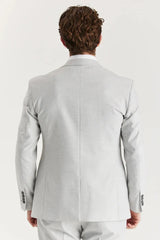 Belmont - Men's Silver 3 Piece Stitch Lapel Classic Suit