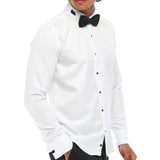 Men's Wing Collar Shirt Tuxedo White Double Cuff Dinner Classic