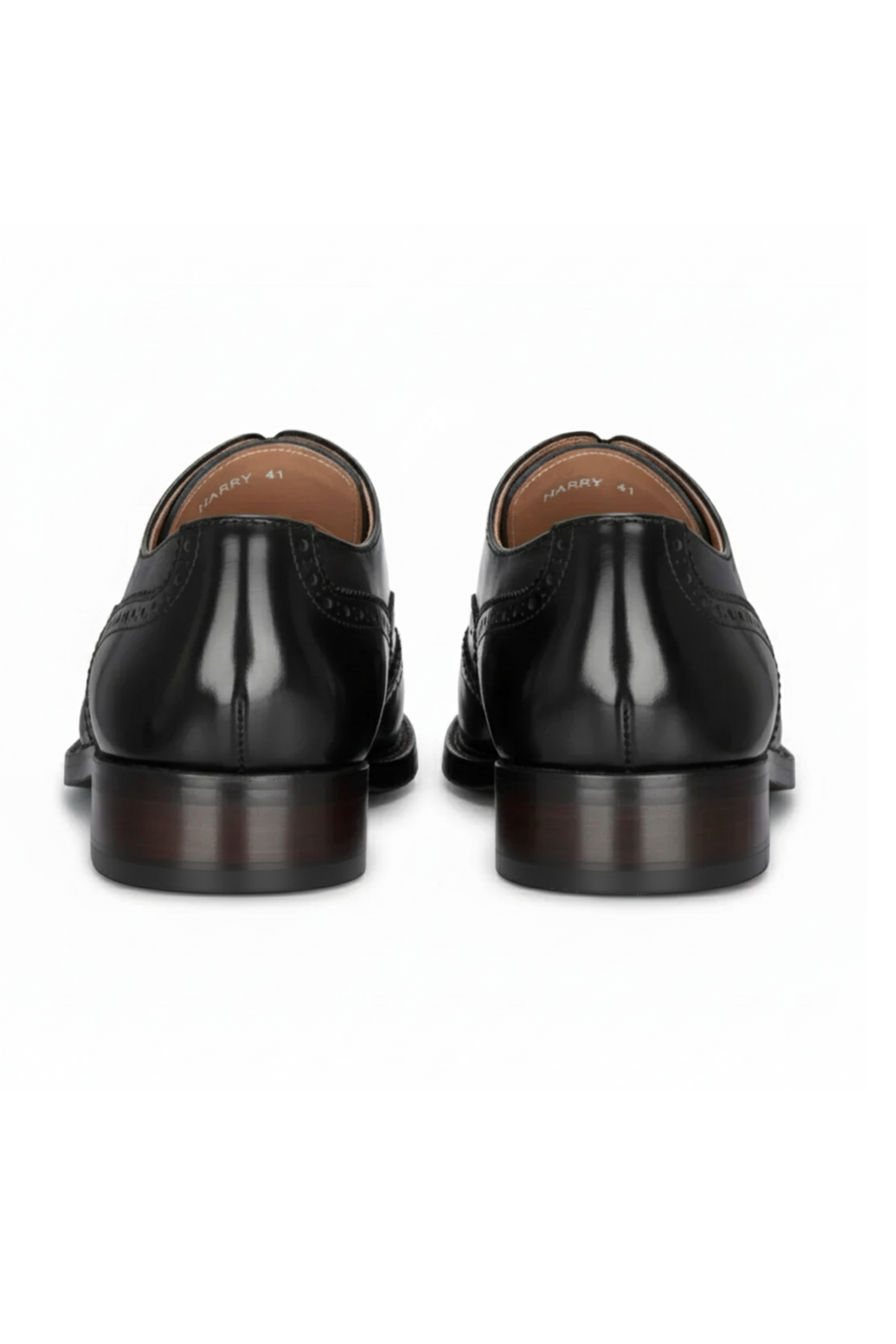 Harry - Schwarze Herren-Brogueschuhe aus Lackleder