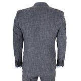 IM33 - Schwarzer 3-teiliger Herrenanzug mit taillierter Passform