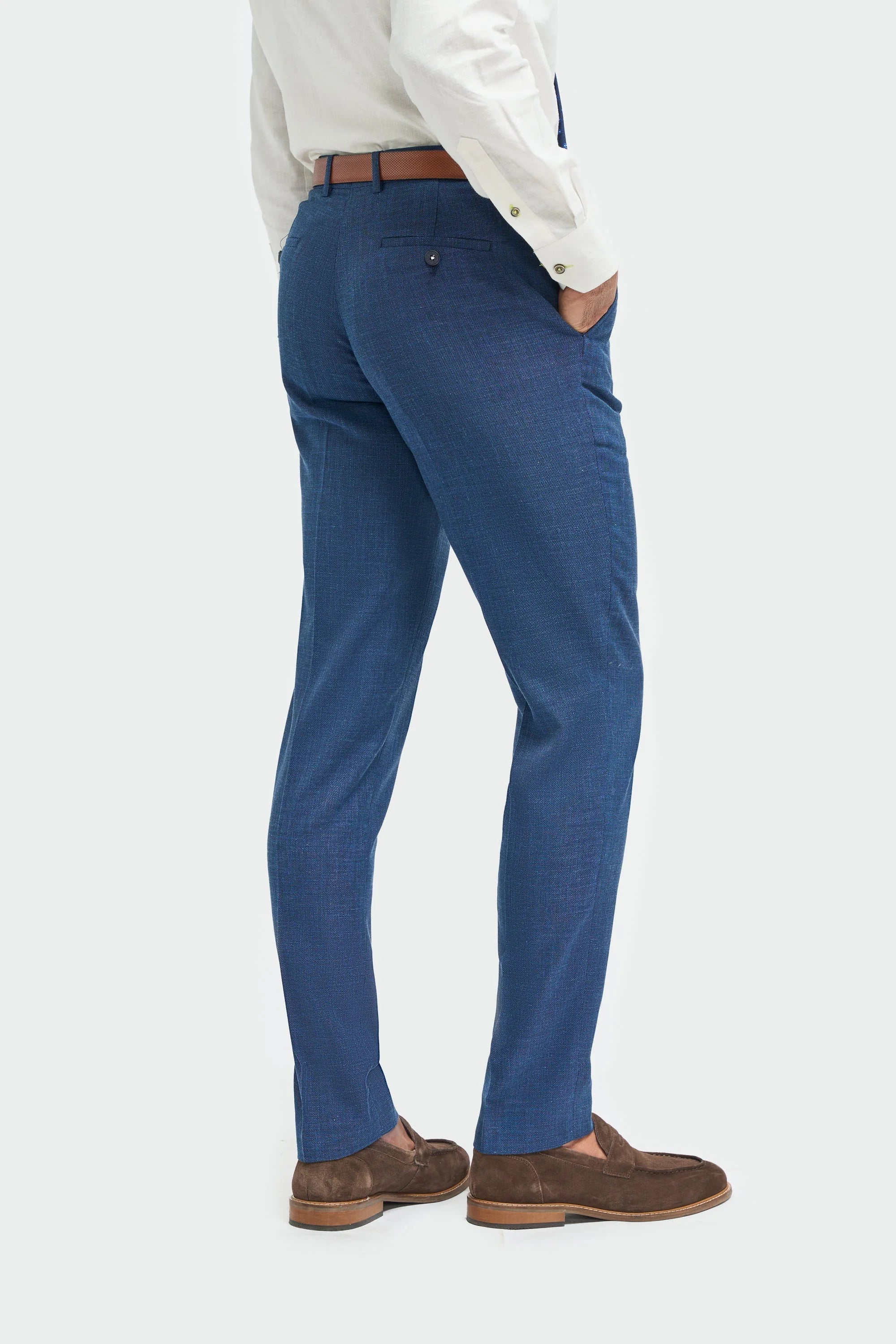 Miami – Blaue Crosshatch-Hose für Herren