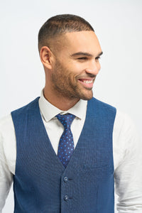 Miami - Blaue Hochzeitsweste für Herren