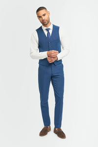 Miami - Blaue Hochzeitsweste für Herren