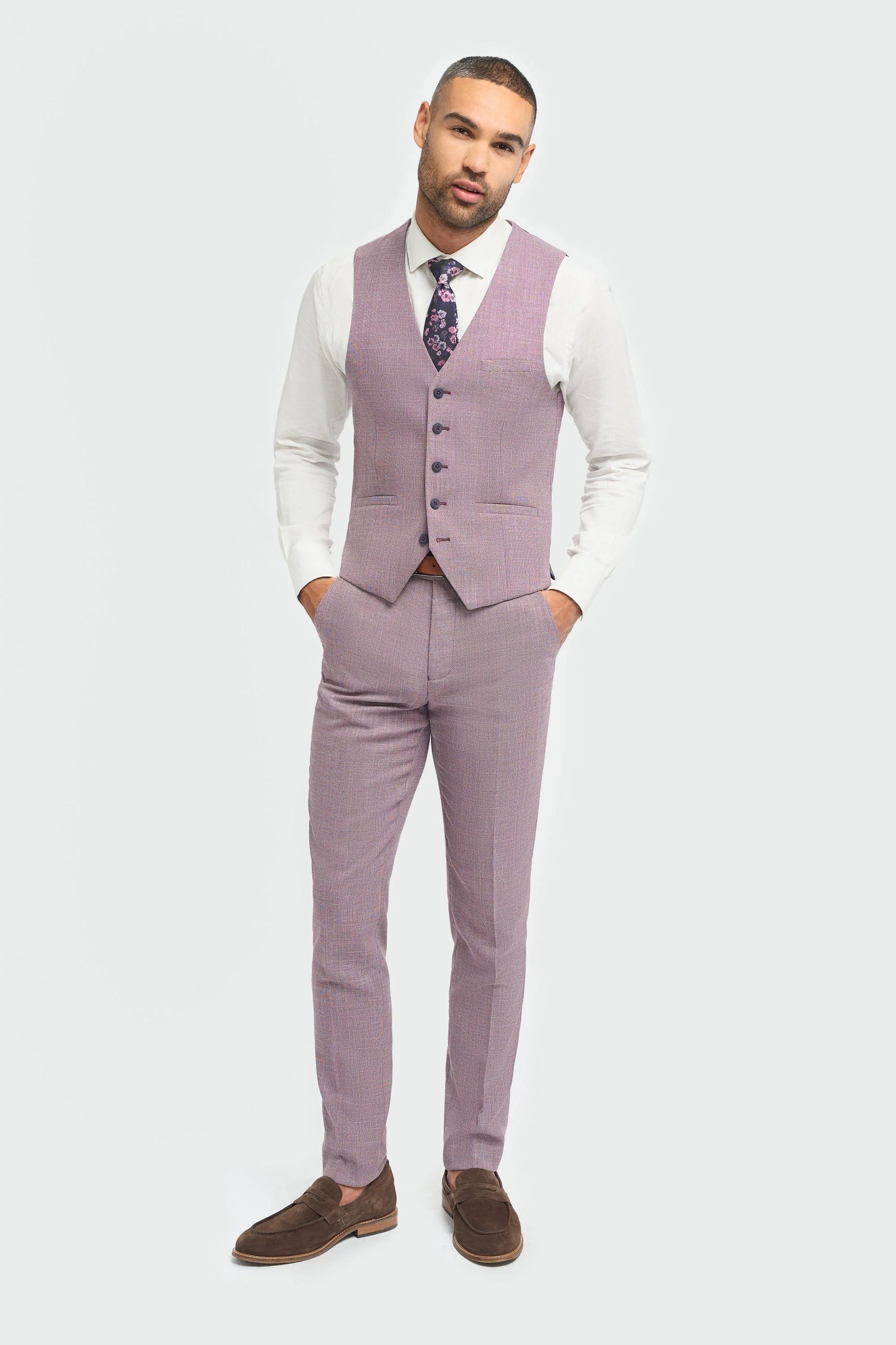 Miami - Rosa Slim Fit Sommerweste für Herren