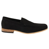 Men's Slip On Black Lightweight Suede Loafers