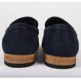Men's Slip On Navy Lightweight Suede Loafers