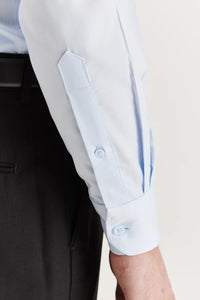 Klassisches Herren-Hemd mit doppelter Manschette und Cutaway-Kragen – Blau