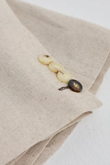 TP-21 Beigefarbener 3-teiliger Sommerhochzeitsanzug aus Leinen für Herren