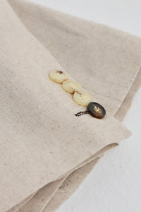 TP-21 Beigefarbener 3-teiliger Sommerhochzeitsanzug aus Leinen für Herren