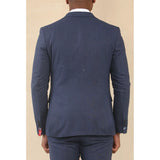 TP-24 - Men's Navy 3 Piece Linen Summer Wedding Suit