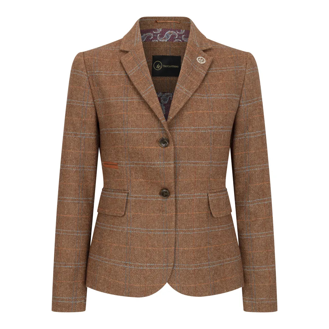 TPSTZ73 – Damenblazer aus eichenbraunem Tweed