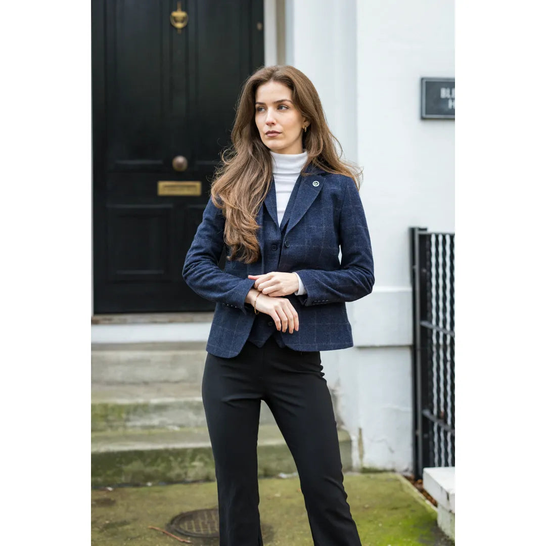 TPSTZ72 - Damen-Tweedblazer in Marineblau