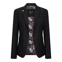 TPW-13 - Dreiteiliger, schlichter schwarzer Damenanzug