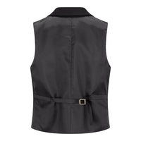 TPW-13 - Dreiteiliger, schlichter schwarzer Damenanzug