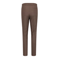 TPW50 - Brauner 3-teiliger Damenanzug im Prince-of-Wales-Karo-Muster