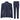 TPW-AK-04 - Marineblauer 3-teiliger Tweedanzug mit Fischgrätmuster für Damen
