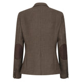 TPW-AK-06 - Brauner 3-teiliger Damen-Tweedanzug im Fischgrätmuster