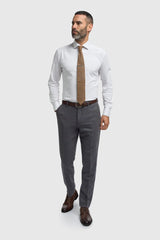 Thomas – Herrenanzug, dreiteilig, marineblau, aus Wollmischung und Tweed