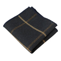 Men's Tweed Navy Herringbone Tie & Pocket Square Set