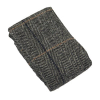 Albert - Men's Grey Herringbone Tweed Check Bow Tie