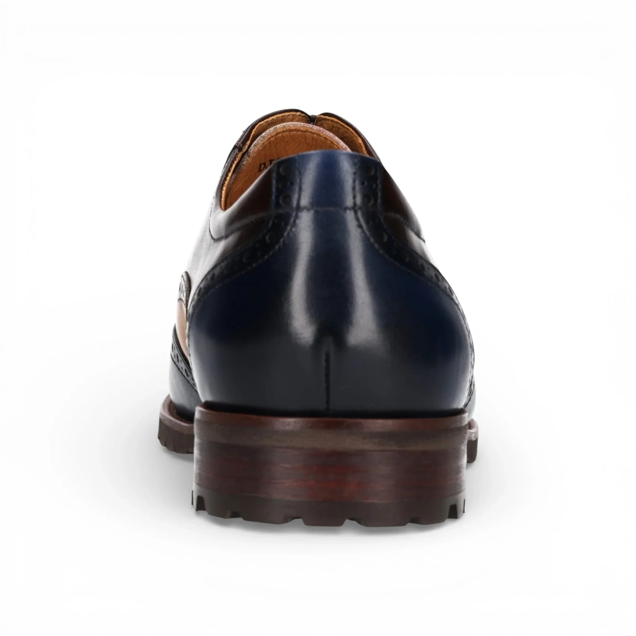 Antonin 01 - Herren-Oxfordschuhe aus blau-braunem Leder