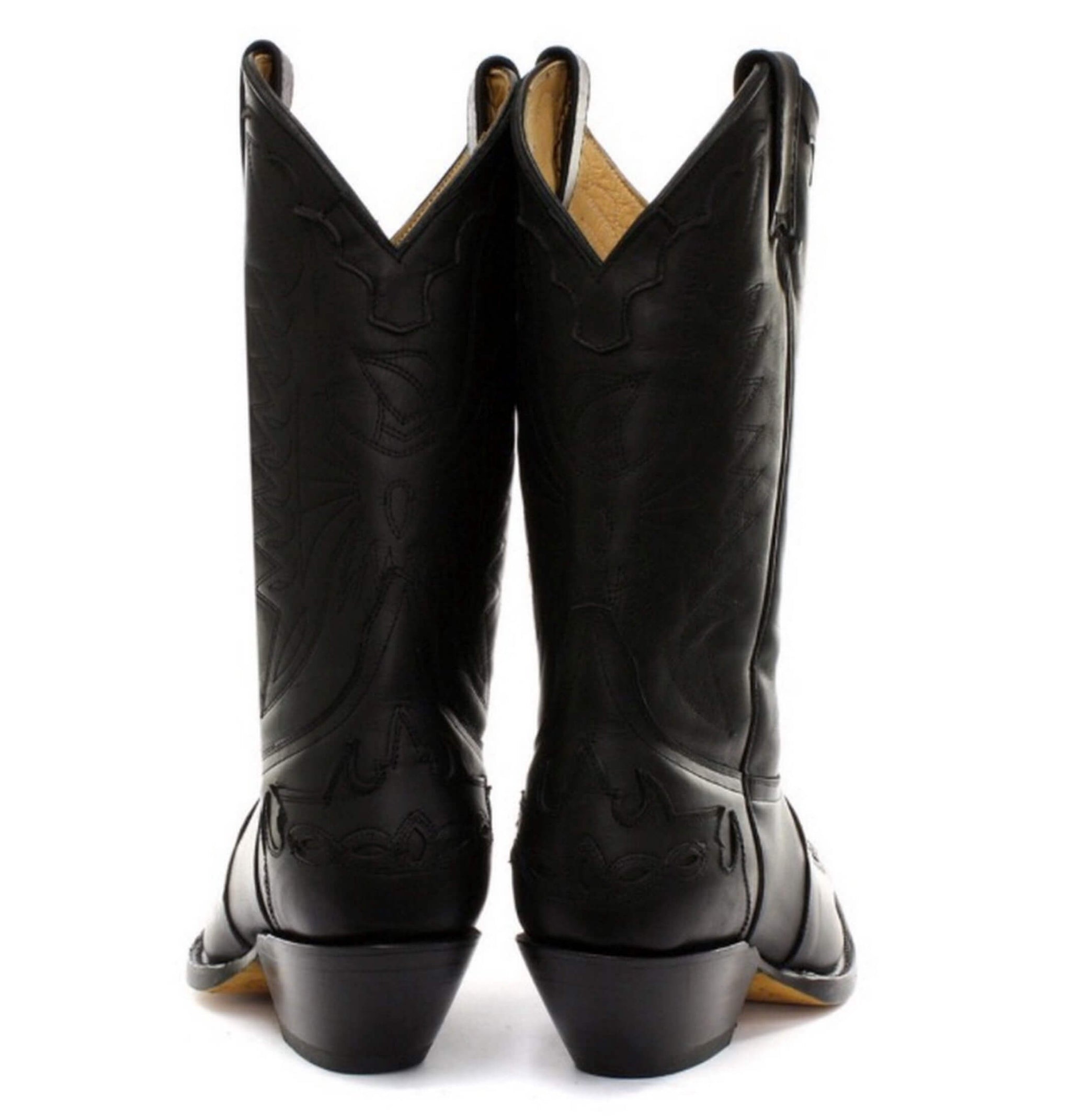 Mens Cowboy Boots Pointed Black Brown Grinders Arizona Real Leather Western Cuban