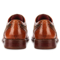 Arlo - Herren-Brogueschuhe aus hellbraunem Tweedleder