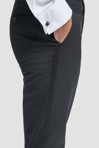 Aspen – Schwarzer Smoking für Herren, zweiteiliger Hochzeitsanzug